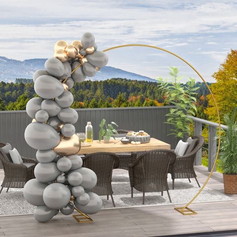 Arche de Jardin en Acier Doré – Pour Plantes Grimpantes, Mariage, Anniversaire – Finition Or (1/5)