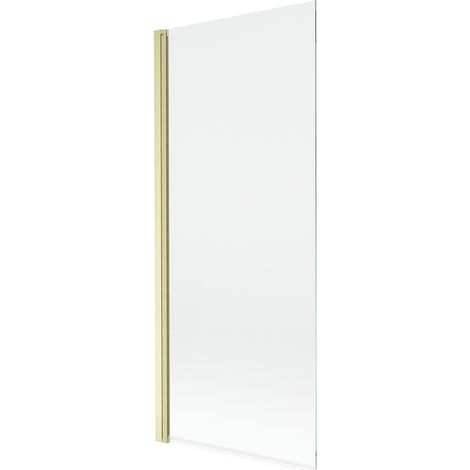 Mexen Mist mampara de ducha 1-hoja 80 x 150 cm, transparente, dorado cepillado - 8A9-080-001-55-00 (1/4)