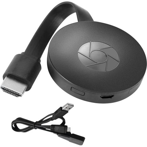 Adaptador HDMI inalámbrico HRKVSK 4K 1080P, adaptador de pantalla Wi-Fi, compatible con Android, iOS, Windows y Mac OS, ordenadores portátiles, teléfonos y tabletas, y conéctalo a HDTV, monitores y pr