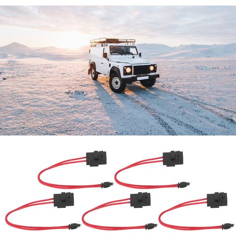 Ensemble de 5 connecteurs porte-fusibles automobiles, ATM 20 ampères 16AWG, porte-fusible à lame mini mince standard avec 5 fusibles à lame, ACD angle plat 10,9 mm. (1/5)