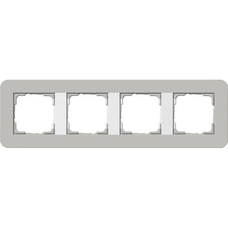 Cornice di finitura Gira Modello Quadruplo grigio materiale di qualità