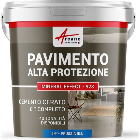 Microcemento per pavimenti interni: alta protezione - 5 m² (in 2 strati) Blu di Prussia - ARCANE INDUSTRIES