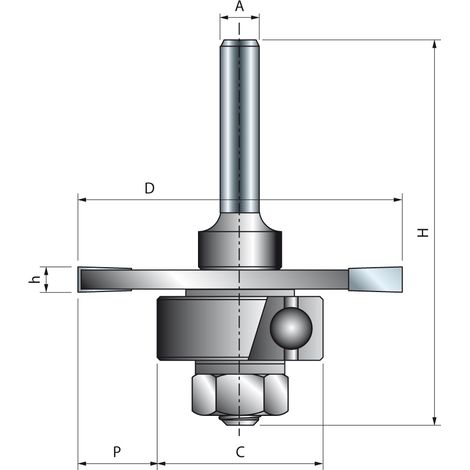 Fresa per scanalature con cuscinetto FREUD - Ø50,8 H3,97/60,3 Q8 Z3 - F03FR02146 -63-60908P