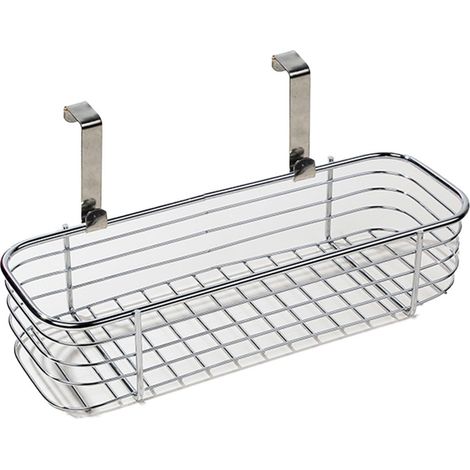 Panier filaire en métal à suspendre – 2 crochets de 6 cm – Supports mousse pour protection – Largeur de porte jusqu'à 2 cm – Astuceo