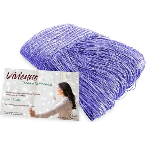 TENDA a FILI Vivienne per porta CM. 150X300 tinta unita LILLA