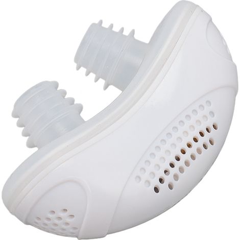 Dispositif anti-ronflement automatique, dilatateurs nasaux, bouchons d'aération rechargeables, 3 niveaux, solution électrique anti-ronflement, blanc (1/5)