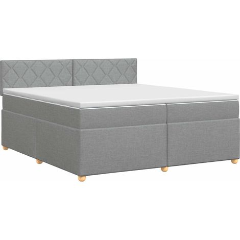 Maison Exclusive - Boxspringbett mit Matratze Hellgrau 200 x 200 (1/5)
