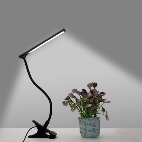 Tragbare LED-Klemmlampe mit USB-Anschluss, verstellbare, augenschonende Schreibtischlampe, Nachtlicht für Studentenwohnheime, 1 Geschwindigkeitsstufe, Lichtklemme (1/5)