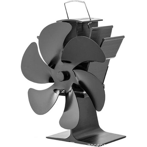 Holzofenventilator, 6 Flügel, Kaminlüfter, Heizlüfter, leiser Ventilator mit Überhitzungsschutz für Holzofen, Gaskamin, Pelletofen FLITI (1/3)