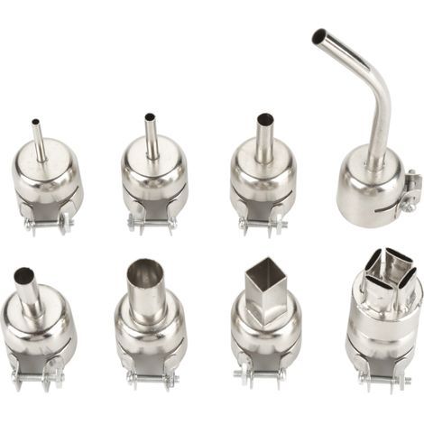 Pistolet à Air Chaud, 8858-I 110 V/220 V 650 W LED Affichage Numérique Pistolet à Air Chaud électrique Pistolet Thermique Réglable Portable, Gaine Thermorétractable (7pcs8858-I (1/5)