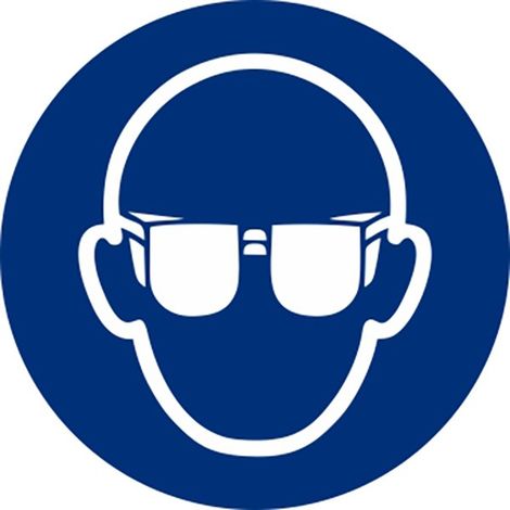 AUTOCOLLANT CIRCULAIRE OBLIGATOIRE LUNETTES 9 CM - 100X40X120
