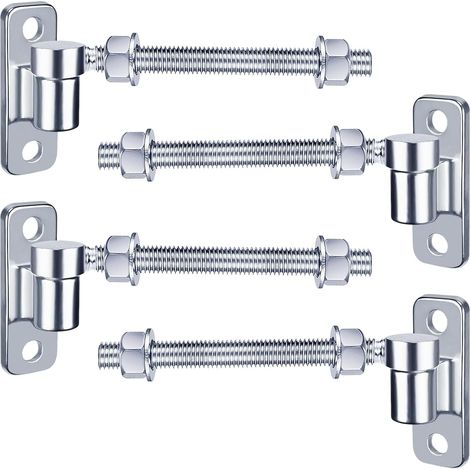 Charnières de Portail, 4 Pièces Charnières de Porte M12, 16mm Crochet pour Boulon de Suspension en Acier Inoxydable, pour Portail de Ferme/Porte de Jardin/Clôture en Bois/Entrée, 150mm (1/5)