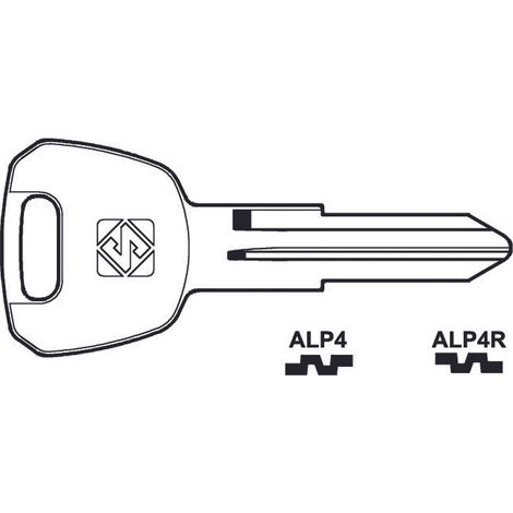 Chiavi per cilindri alpha 5 spine piccole - alp4r sx