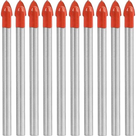 10 Foret Acier pour Carrelage Verre Ceramique Marbre et Miroir 6mm,Forets à Percer Le Verr,Foret Verre Revêtement en Titane,pour Matériaux Durs et Fragiles – Forets Multi-Matériaux (1/5)