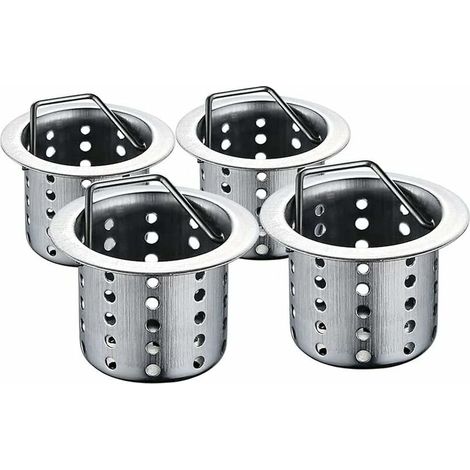 DEESSE SHOP - Crépines d'évier de cuisine, 4 pièces crépines d'évier de cuisine, crépine de vidange de cuisine, filtre de crépine d'évier, crépine de vidange, pour lavabo de salle de bain, bouchon de  (1/5)