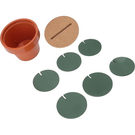 Lot de 7 dessous de verre cactus mignons, antidérapants et isolants, avec support pot de fleur