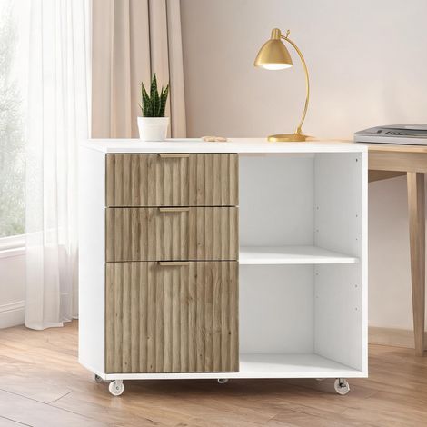 Meuble de rangement de bureau en MDF 80 x 40 x 68 cm (1/5)