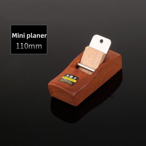 Rabot de menuisier sur trépied en bois, vente directe d'usine, rabot de menuisier en acajou indonésien, mini rabot de menuisier (rabot miniature en séquoia de 110 mm). (1/5)