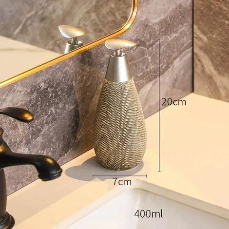 (Type B) Flacon presse en céramique rétro, distributeur de savon pour les mains de style japonais, flacon de gel douche (1/5)