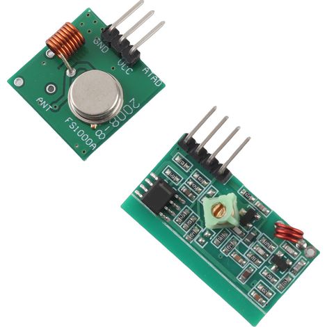 Kit émetteur-récepteur 433 MHz, module RF haute fréquence 5 V CC sur circuit imprimé pour produits antivol et télécommande. (1/5)