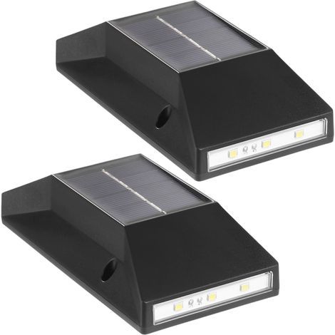 Lampe solaire d'extérieur, applique murale photosensible, étanche, lumière chaude (1/5)