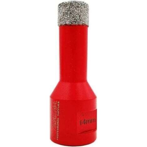 Foret diamant 14 mm pour perçage à sec sur porcelaine, carrelage, granit et marbre – filetage M14 (1/5)