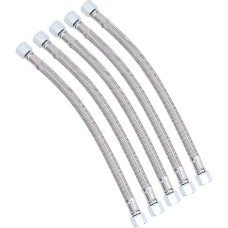 Tuyau de compresseur d'air sans huile silencieux 5 pièces x 14x1,5 filetage femelle, raccord de frein, ligne de 50 cm (1/5)