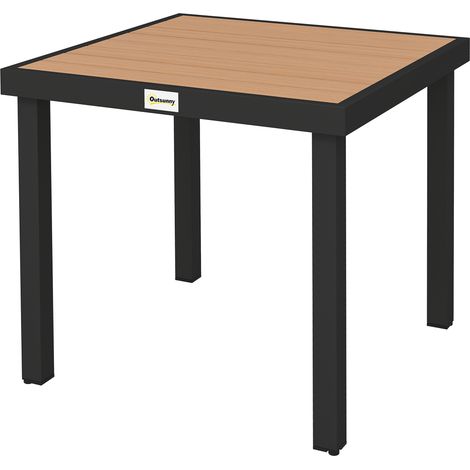 Table jardin aluminium 4 personnes 78x78x74 cm