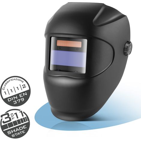 STAHLWERK casco automatico per saldatura ROOKIE maschera per saldatura DIN 3 DIN 11