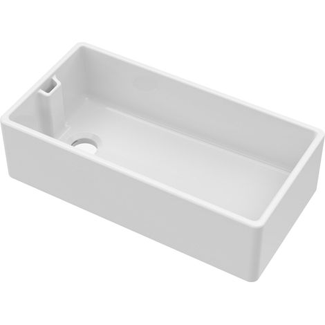 Single Bowl Belfast Kitchen Sink with Overflow, No Tap Hole - 895mm (1/5)