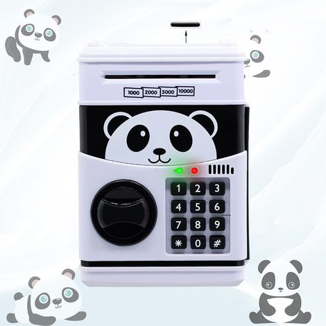1 Tirelire électronique, aspiration automatique billets, mélodie musicale, coffret mot de passe, pour enfants (1/5)