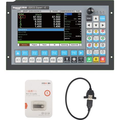 Contrôleur CNC, Support 4/5 axes, Interface conviviale, Expert DDCS 2.1, 5 axes (1/2)