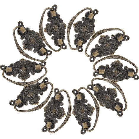 Poignées de Tiroir 10 Pièces en Alliage Style Délicat et Rétro Vintage Surface Lisse Décorative pour Meubles Cuisine et Maison Adaptées pour Armoires et Commodes (1/5)