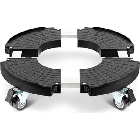 Porte Plante a roulettes Réglable Ø 40-54cm, Plateau Roulant Capacité De 200 KG, Support de Pot de Fleur pour Intérieur à Extérieur (1/5)