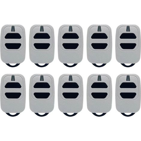 Confezione da 10 telecomandi per porte da garage a 2 pulsanti con codice variabile a 433,92 MHz per trasmettitori portatili serie DEA GT2 GT4 GTI2 GTI4.