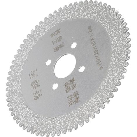 Disque diamanté pour scie circulaire, matériau de brasage, denté, meulage du marbre, disque de coupe, outil 110 x 20 x 15 mm (1/5)