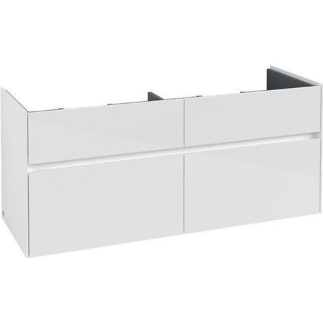 V&B Waschtischunterschrank COLLARO 1254x546x444mm Glossy White (1/3)