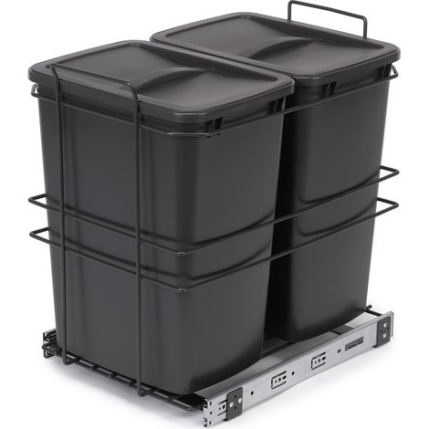 Set 2 Pattumiere Raccolta Differenziata Con Slot Estraibile 35l (1/5)