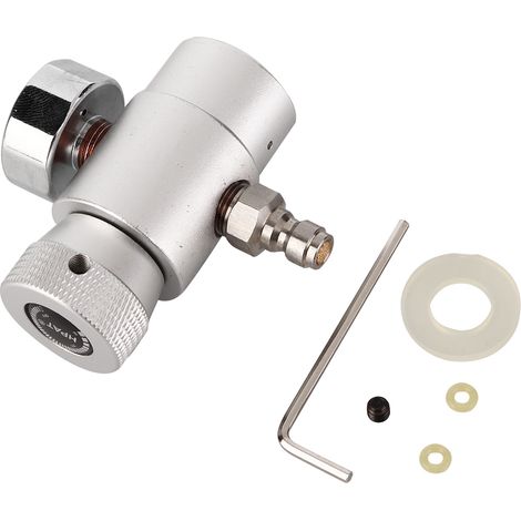 Adaptateur de recharge bouteille CO2, connecteur gaz soda régulateur avec manomètre 3000 psi, accessoire outil (1/5)