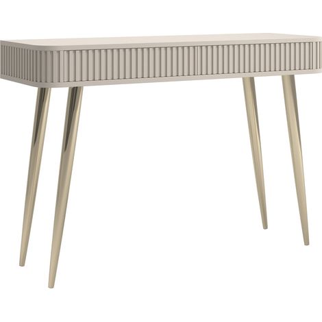 Selsey OVARLO - Coiffeuse avec 2 tiroirs et façades cannelées - 113 cm - grėge (1/5)