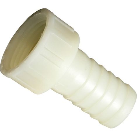 Portagomma diritto in pa con estremità  femmina, ghiera mobile filettata  Lunghezza: 12 mm - Pollici: 1/2" (1/3)