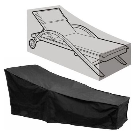 housse chaise longue jardin - Étanche housse pour transat de jardin avec matériau 210D durable, bache salon de jardin Housse de bain de soleil – (taille 208 cm L x 76 cm W x 78 cm H)