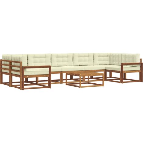 Outdoor Sofa Set with Cushion 8 pcs Natural and Cream vidaXL (1/5)