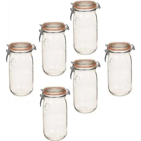 Bocal Le Parfait 1.5l Lot De 6 Conservation Hermétique Polyvalente - Le Parfait (1/2)