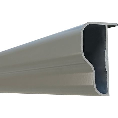 Bandeau raidisseur pour cabines sanitaire en aluminium, à visser sur panneaux - RAL 7038 - Lg 3000mm HOMEWELL
