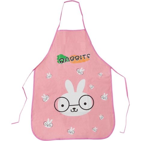 Tablier De Cuisine - Tablier Sans Manches Avec Design Dessin Animé - Matière En Tissu PE - Pour Cuisiner Laver Couper Les Légumes - 1 Pièce (1/5)