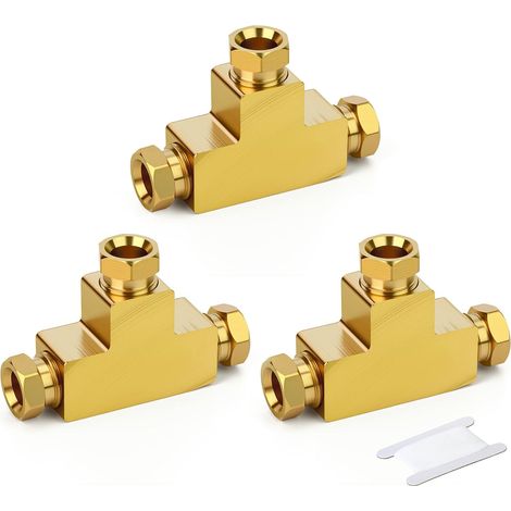 3 pièces Raccord té en laiton 4mm trois voies serrage interne connecteur tuyau pneumatique air eau industriel (1/5)