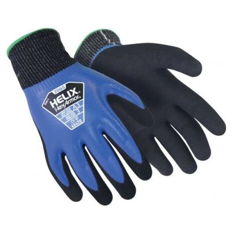 Gants de manutention Uvex taille 5, XXS, Résistance abrasion et coupures, Noir, Bleu ( Prix pour 1 paire )
