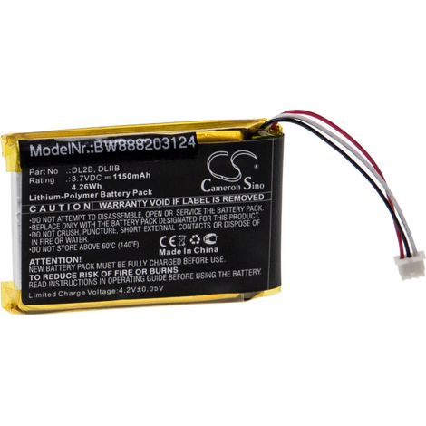 vhbw Akku kompatibel mit 3GEN DL2 Dermatoskop, DL3 Dermatoskop Medizintechnik (1150mAh, 3,7V, Li-Polymer)