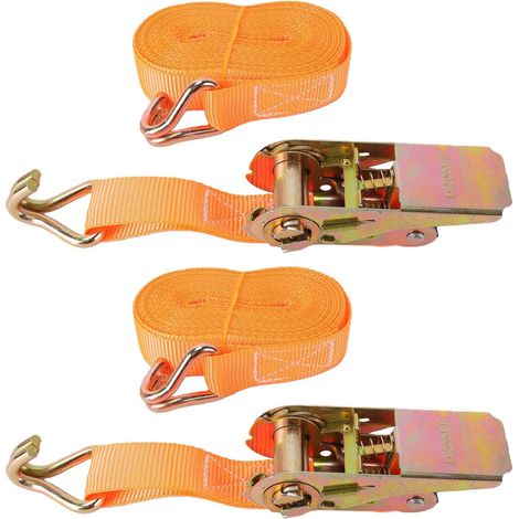 Sets of 1" x 20' Ratchet Straps, Double J Hook (1/5)